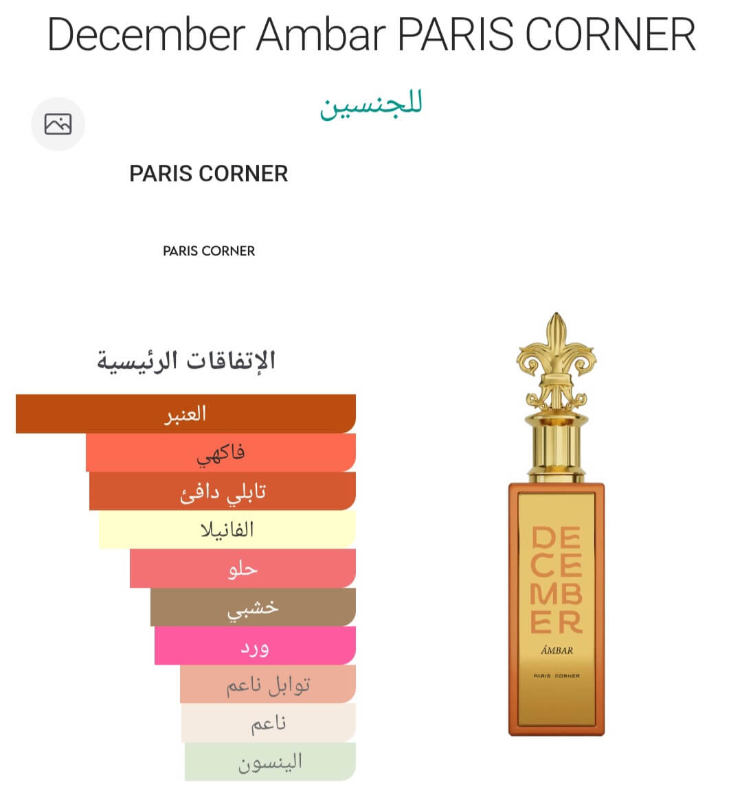 December Ambar PARIS CORNER