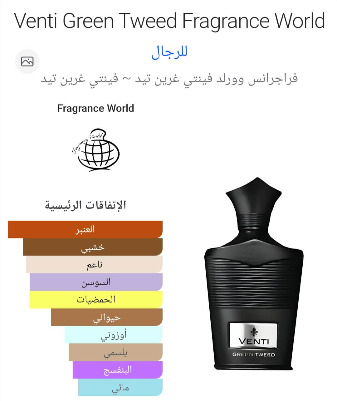 Venti Green Tweed Fragrance World