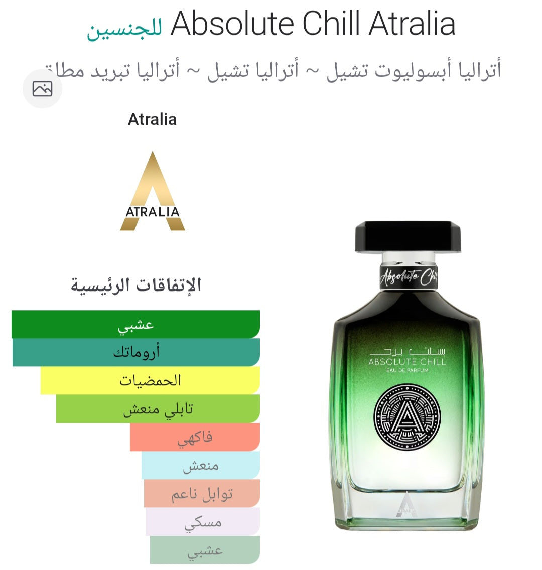 Absolute Chill 100ML Eau De Parfum Atralia