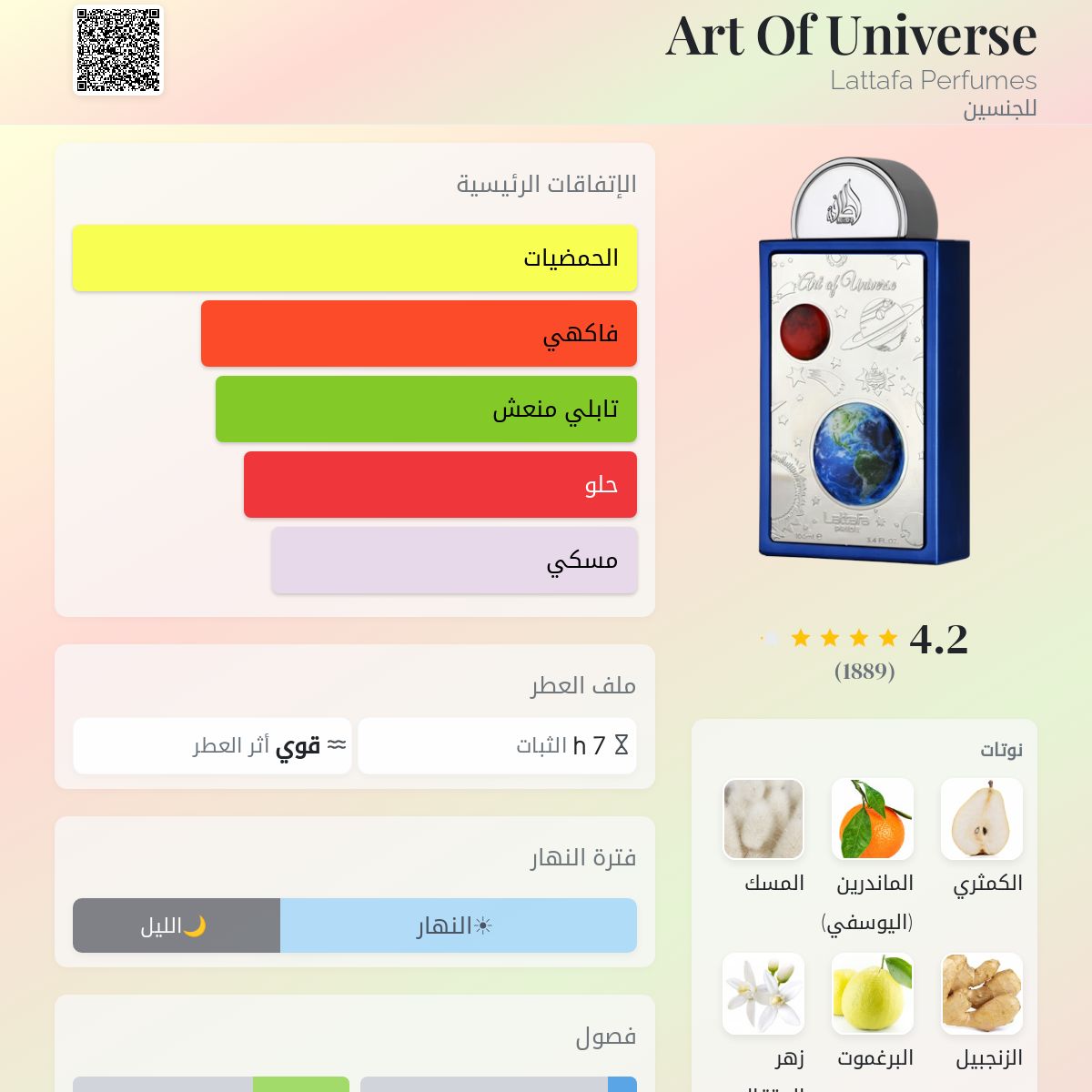 Art Of Universe Lattafa Perfumes