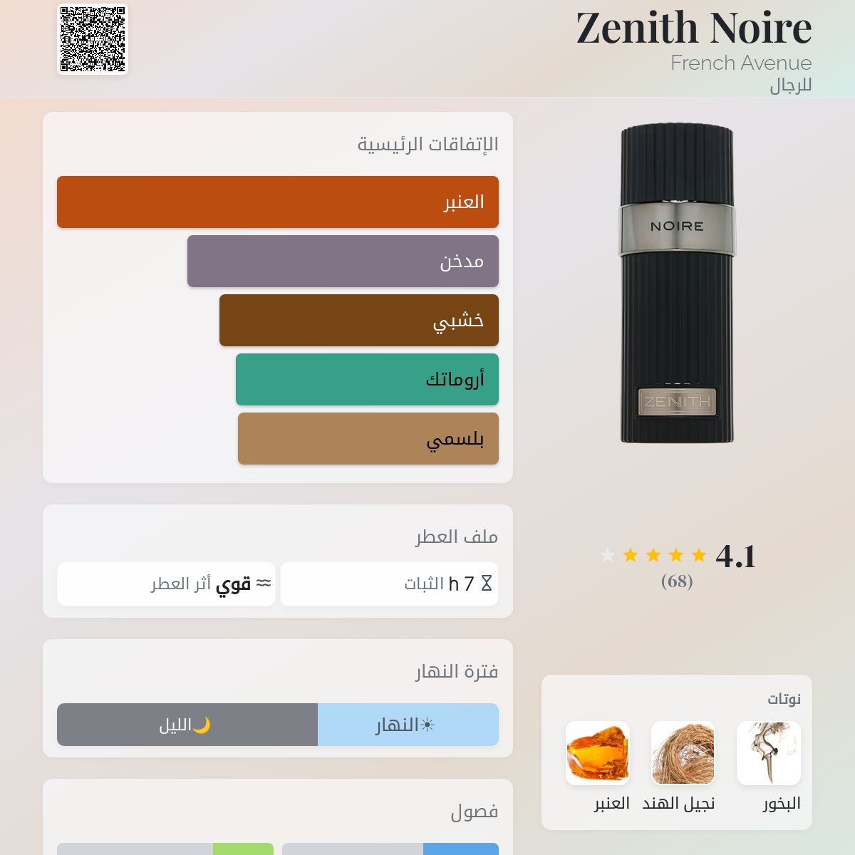 Zenith Noire French Avenue