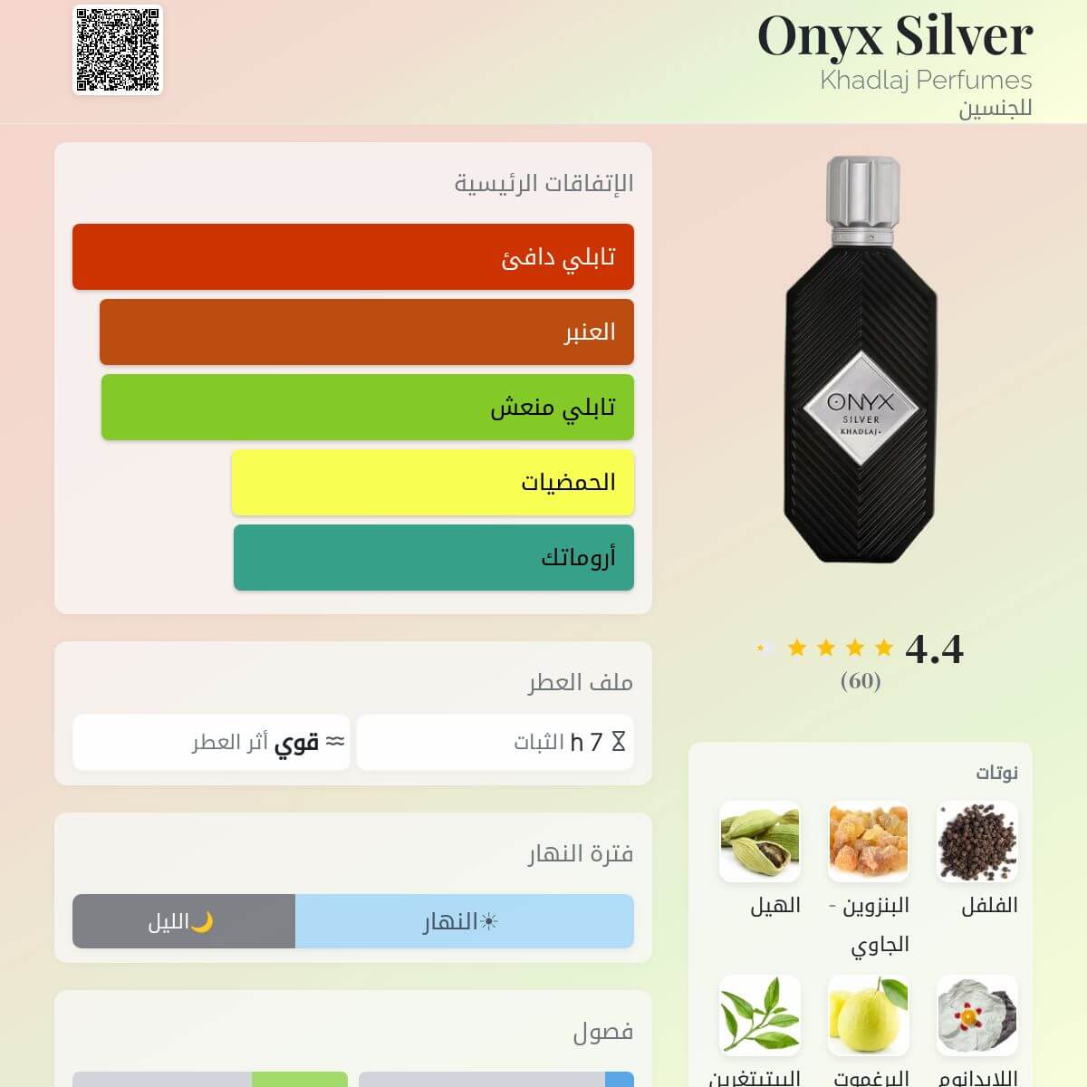 Onyx Silver Khadlaj Perfumes