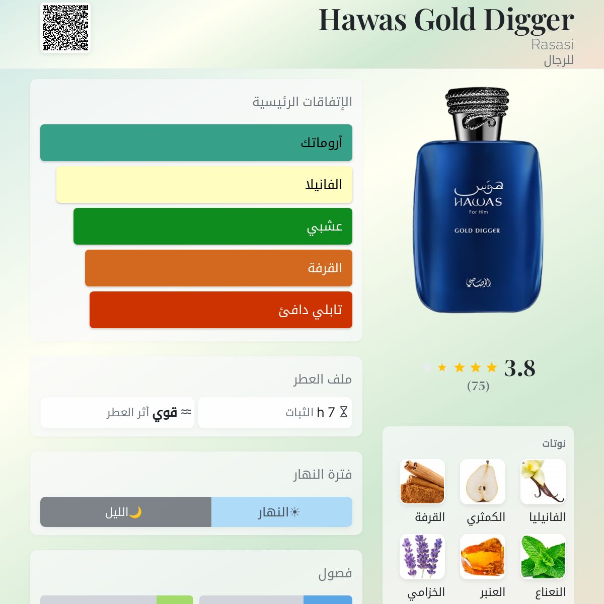 Hawas Gold Digger 100ML Eau De Parfum Rasasi