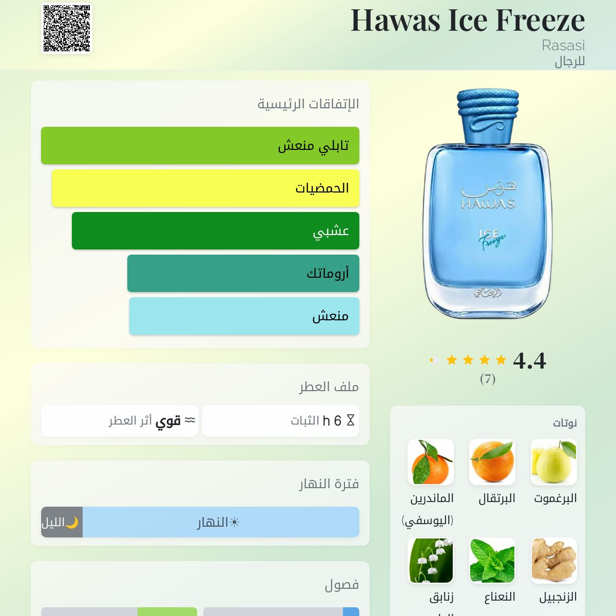 Hawas Ice Freeze 100ML Eau De Parfum Rasasi