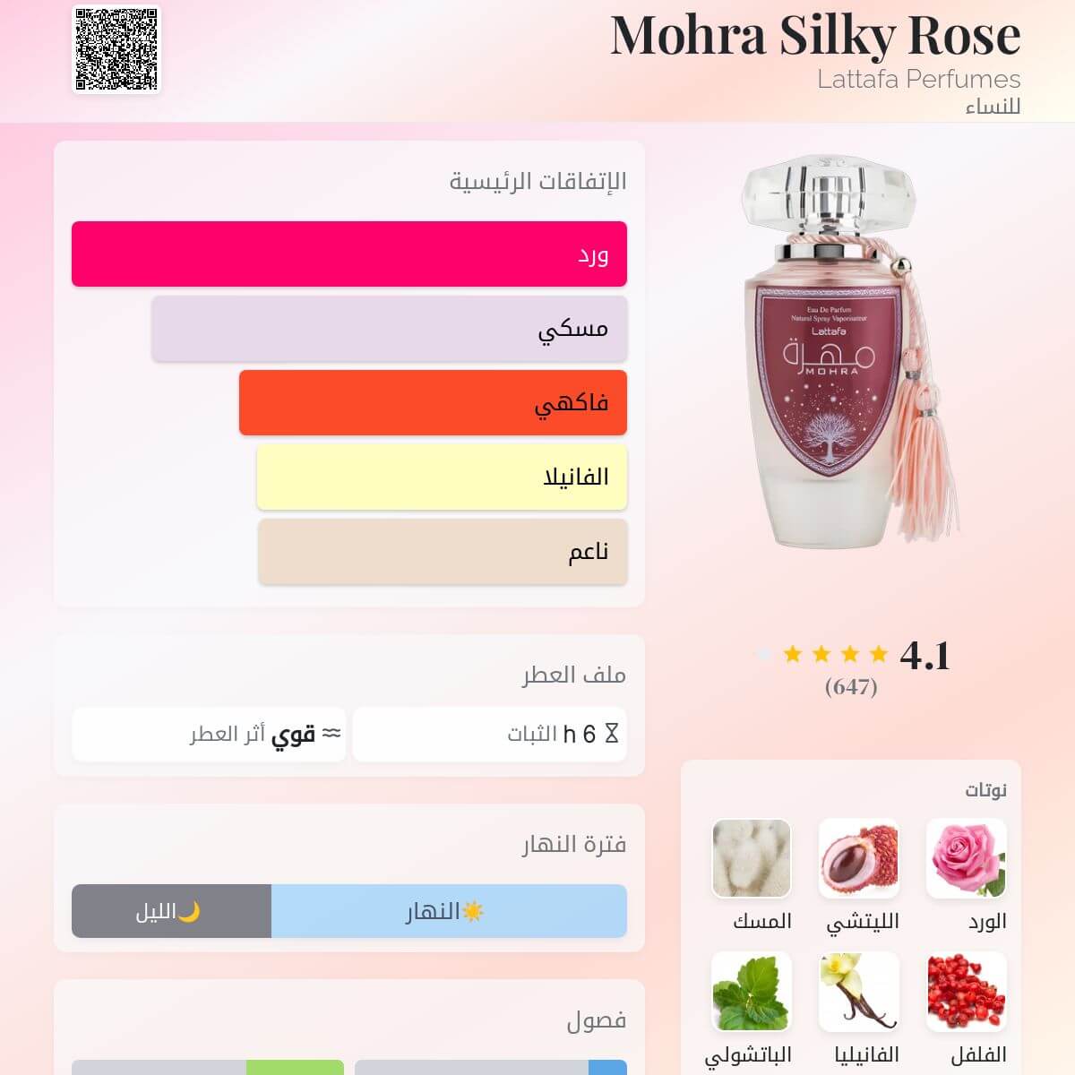 Mohra Silky Rose Lattafa Perfumes
