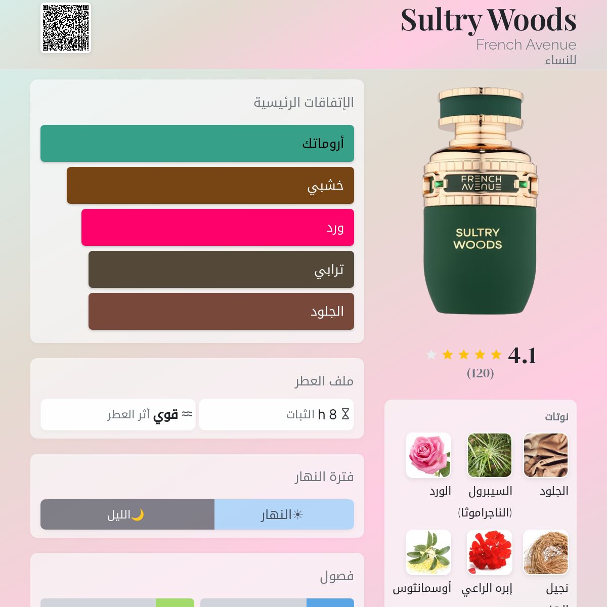 Sultry Woods 80ML Eau De Parfum French Avenue