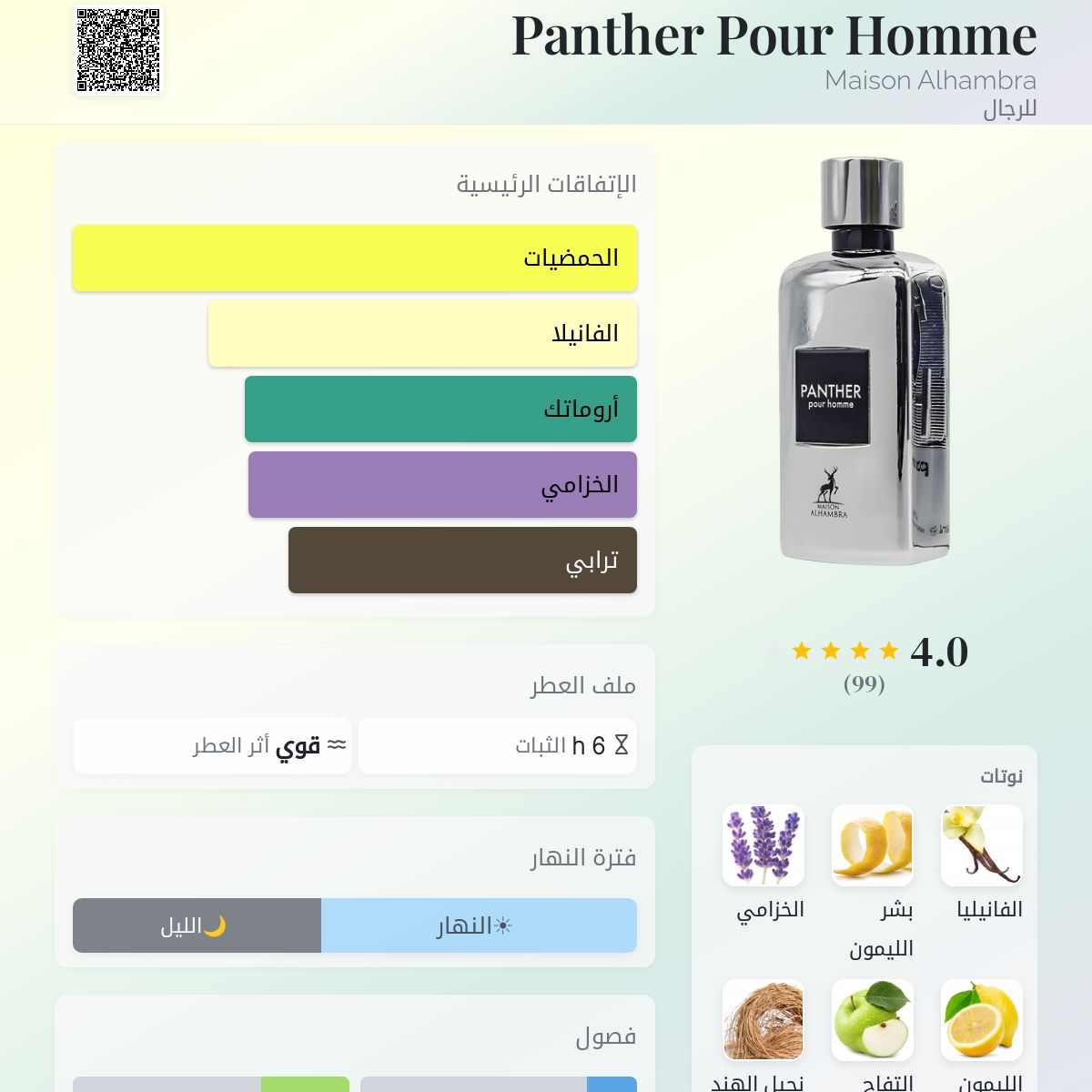 Panther Pour Homme Maison Alhambra