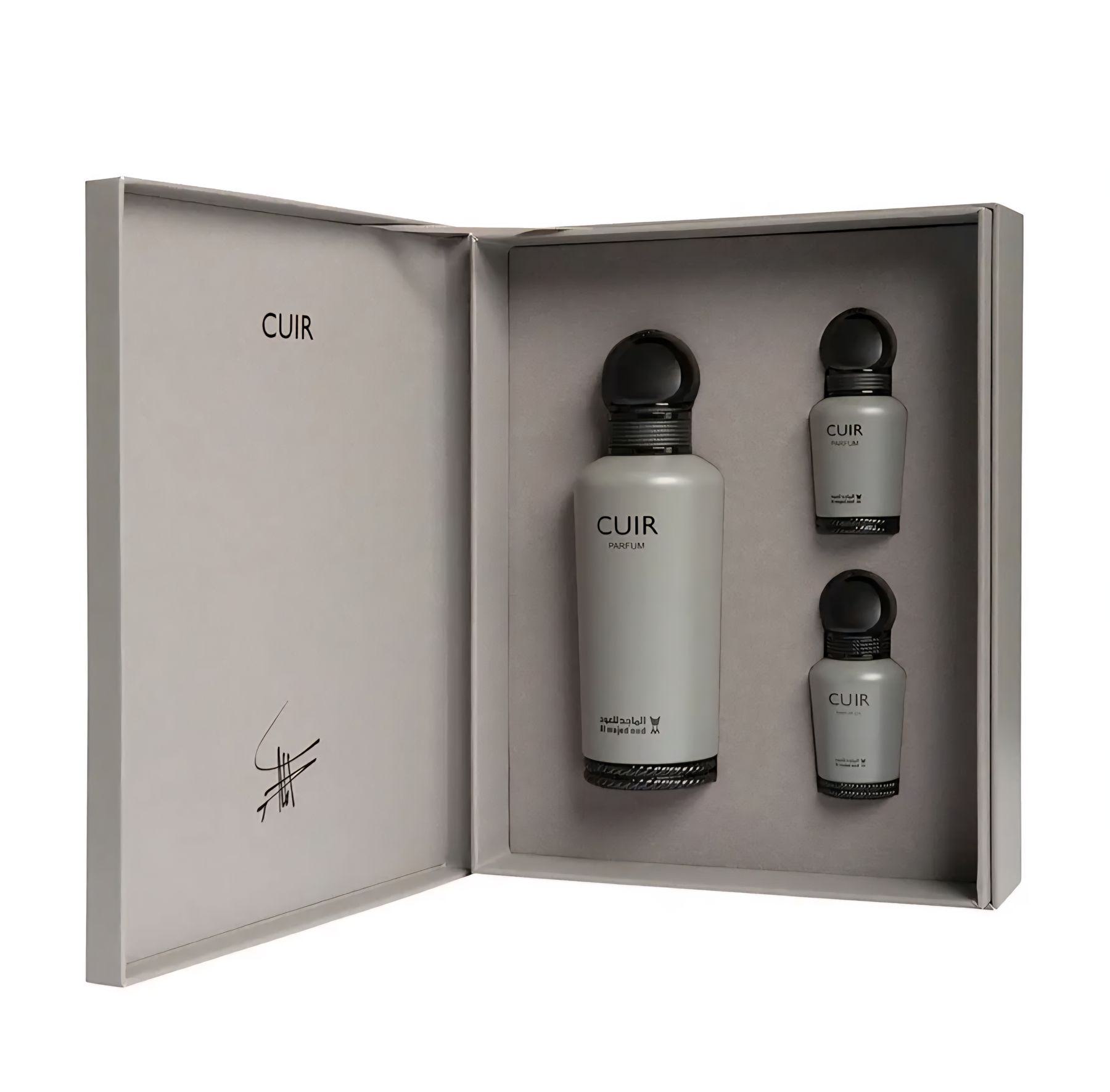 Cuir Perfume Gift Box 150ml + 15ml Oil + 15ml Perfume
