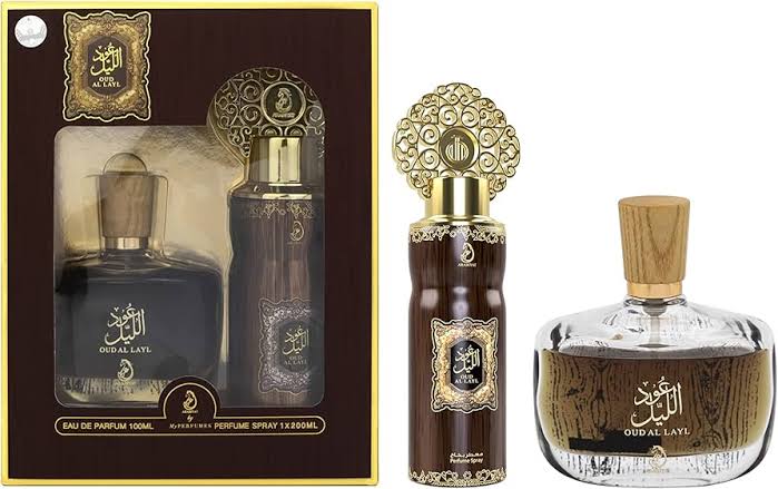 Oud Al Layl Perfume Collection, unisex gift from My Perfumes, available in 100ml and 200ml Eau de Parfum sprays.